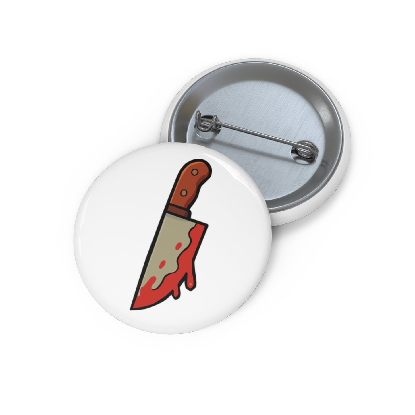 I Watch Horror Custom Bloody Knife Pin Buttons, Horror Accessory, Gift for Halloween, Collectible Pins, Badge for Cosplay, Party Favors