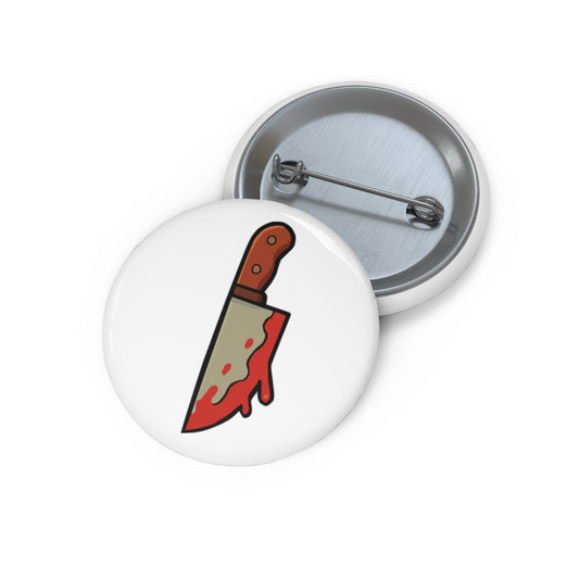 I Watch Horror Custom Bloody Knife Pin Buttons, Horror Accessory, Gift for Halloween, Collectible Pins, Badge for Cosplay, Party Favors