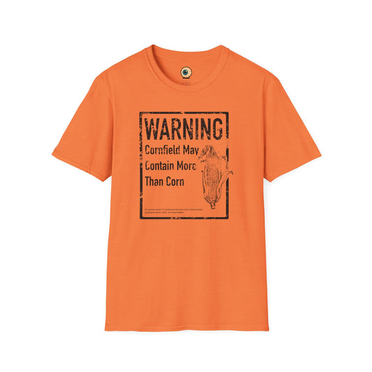 WARNING: Cornfield May Contain More Than Corn – Horror Clown T-Shirt