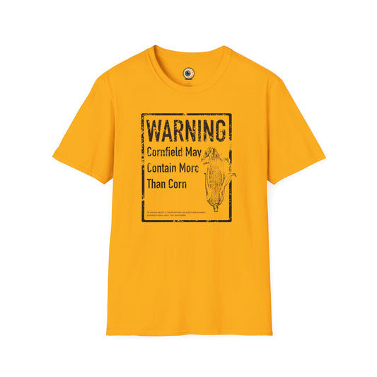 WARNING: Cornfield May Contain More Than Corn – Horror Clown T-Shirt